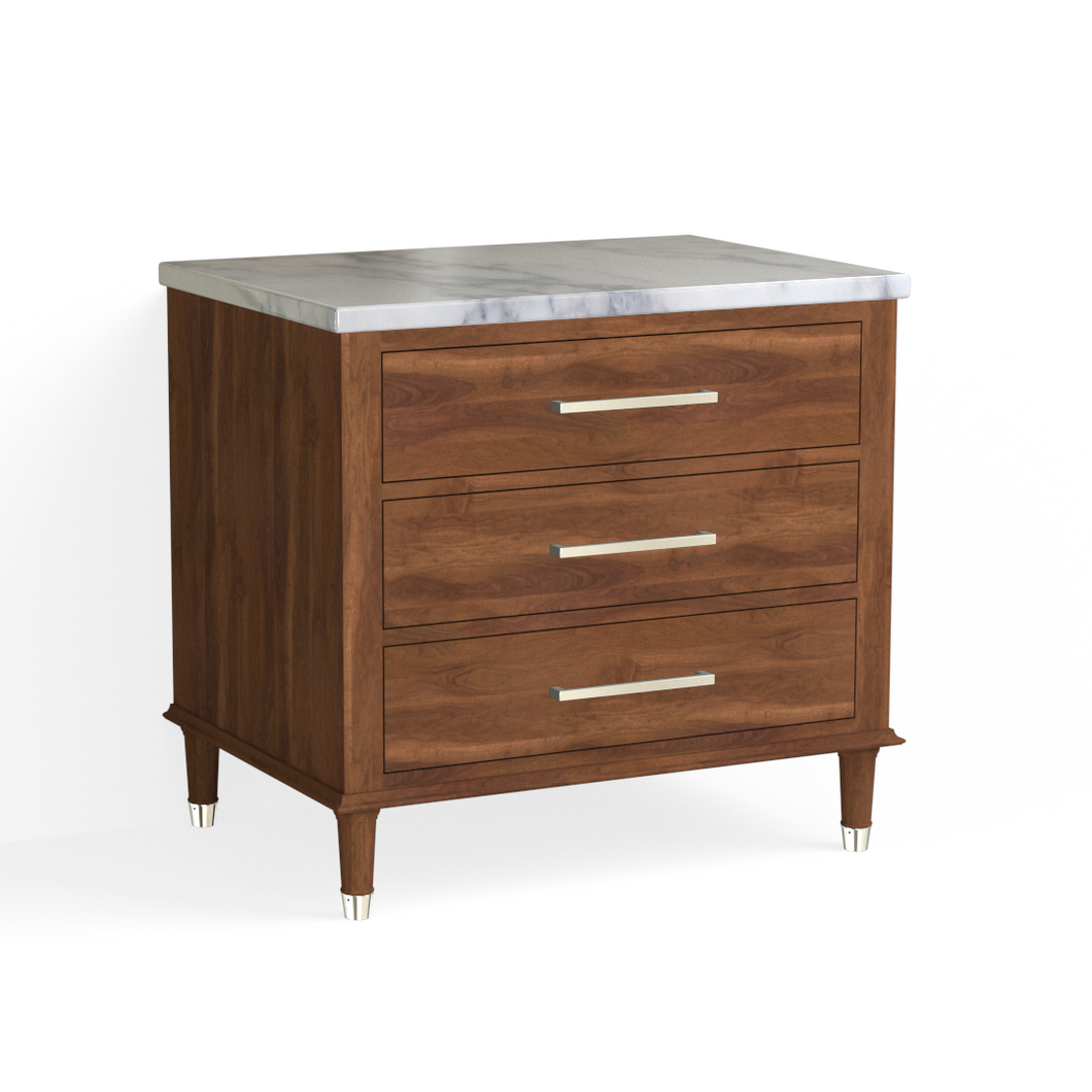 Hayden Closed Nightstand-French Walnut