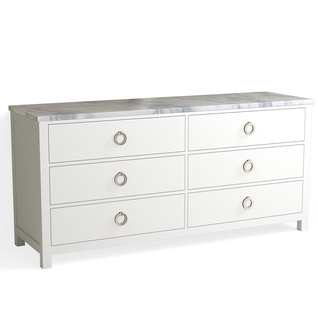 Barrett 6 Drawer Dresser-White