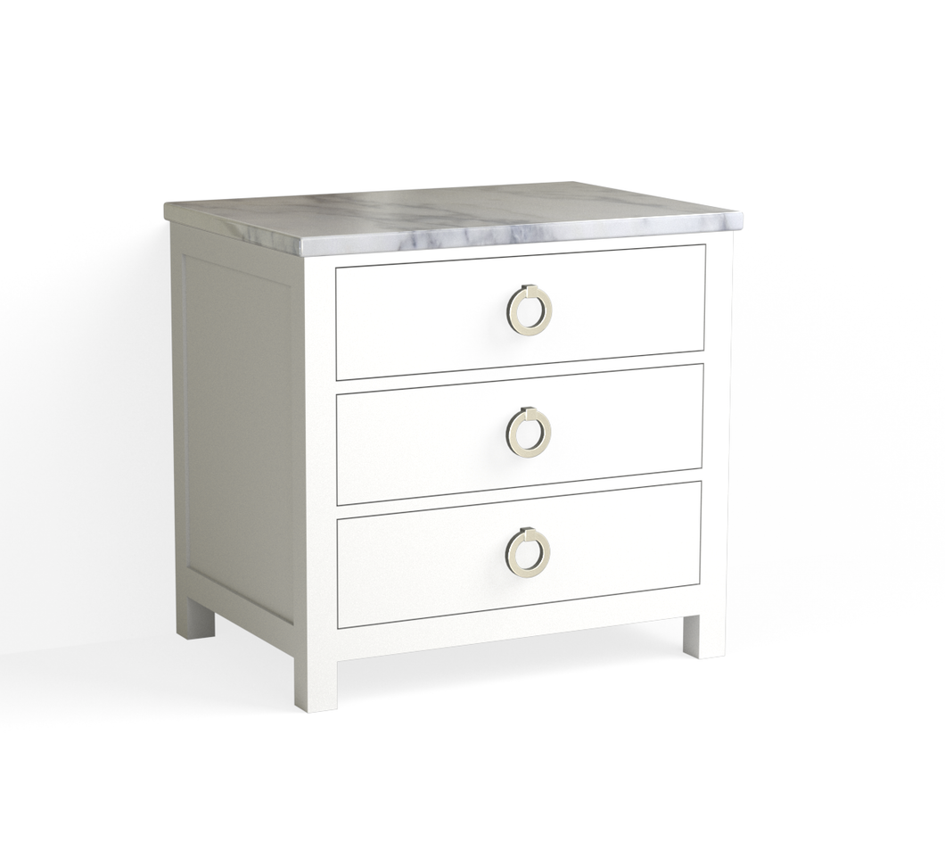 Barrett Closed Nightstand-White