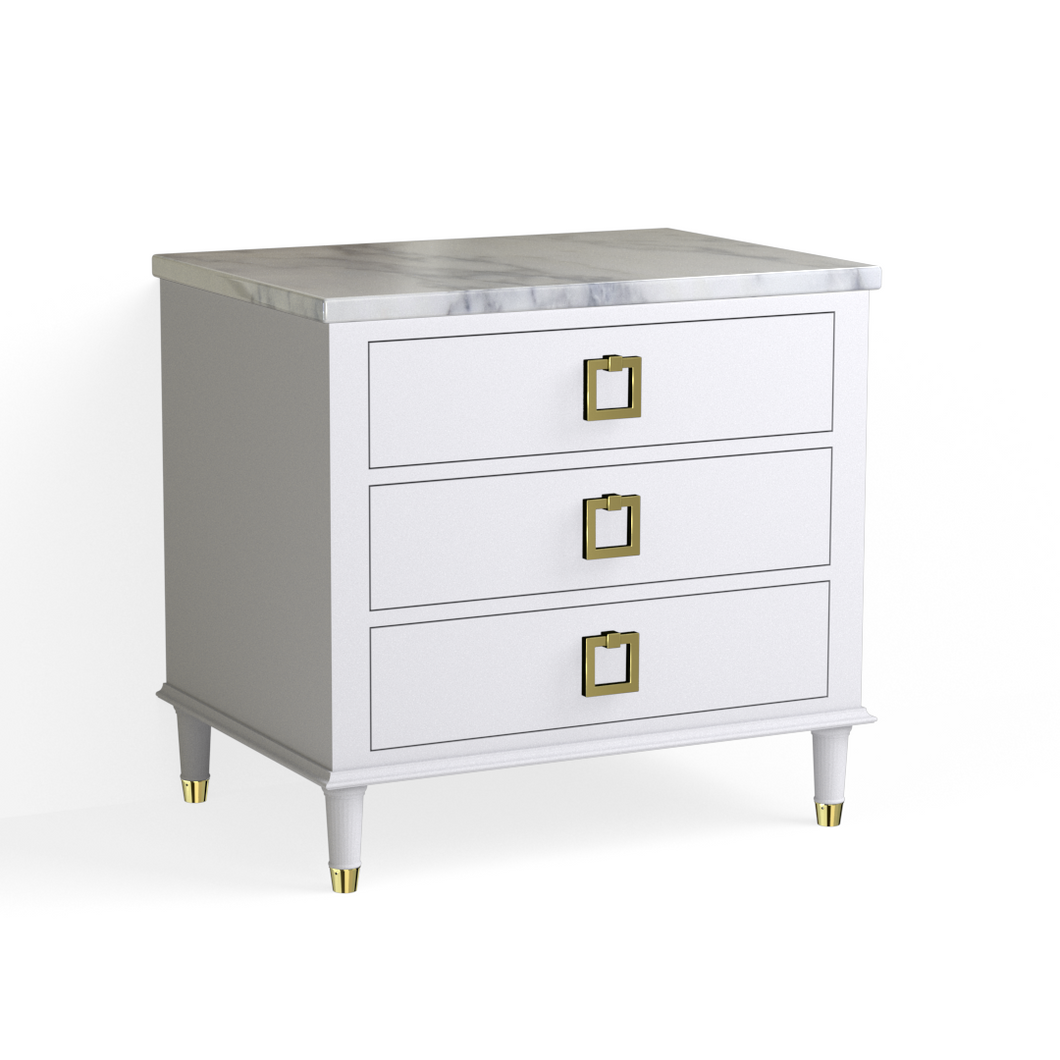Hayden Closed Nightstand-Silverstream