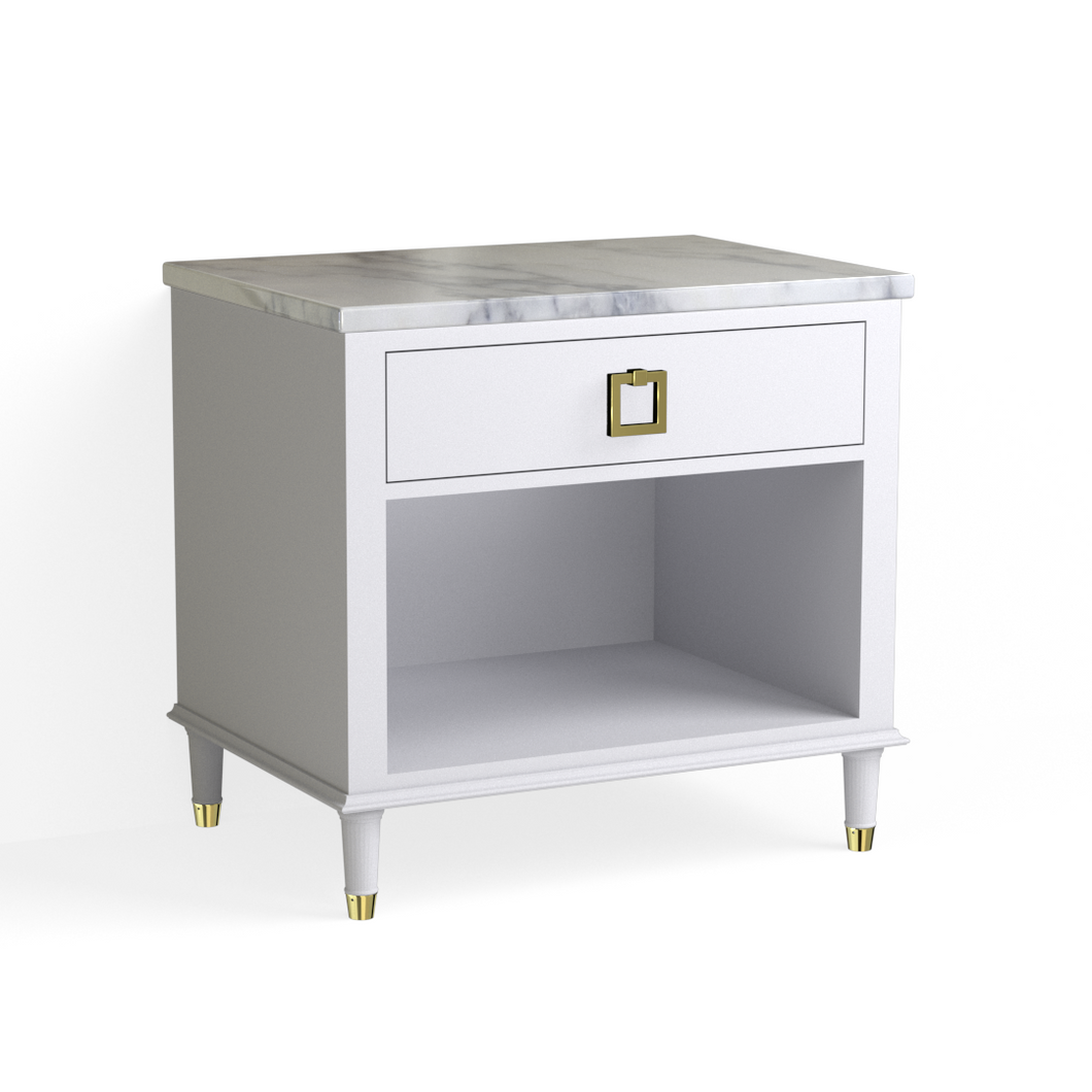 Hayden Open Nightstand-Silverstream