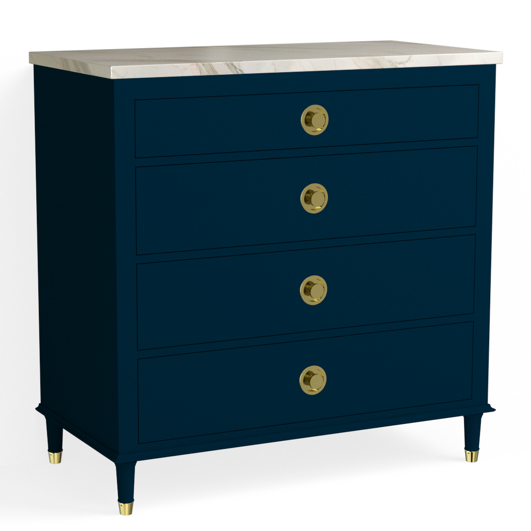 Hayden 4 Drawer Dresser-Navy Blue