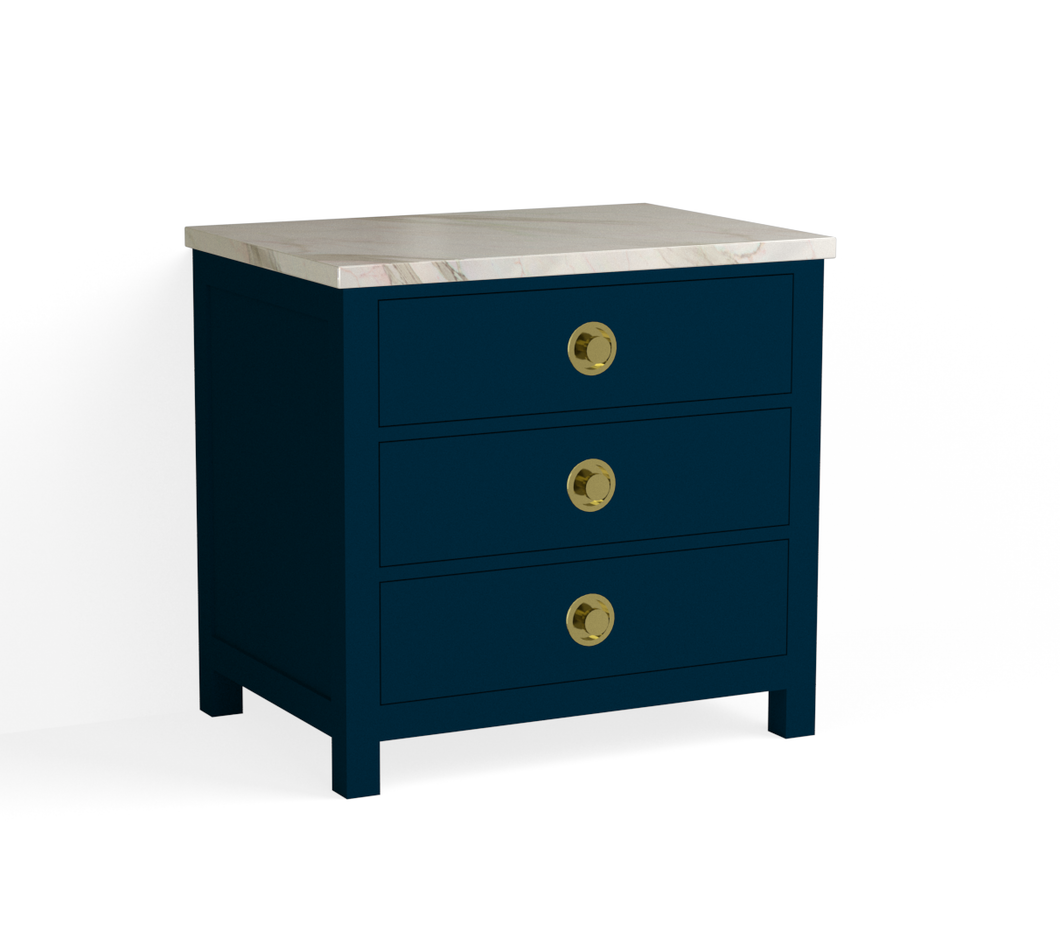 Barrett Closed Nightstand-Navy Blue