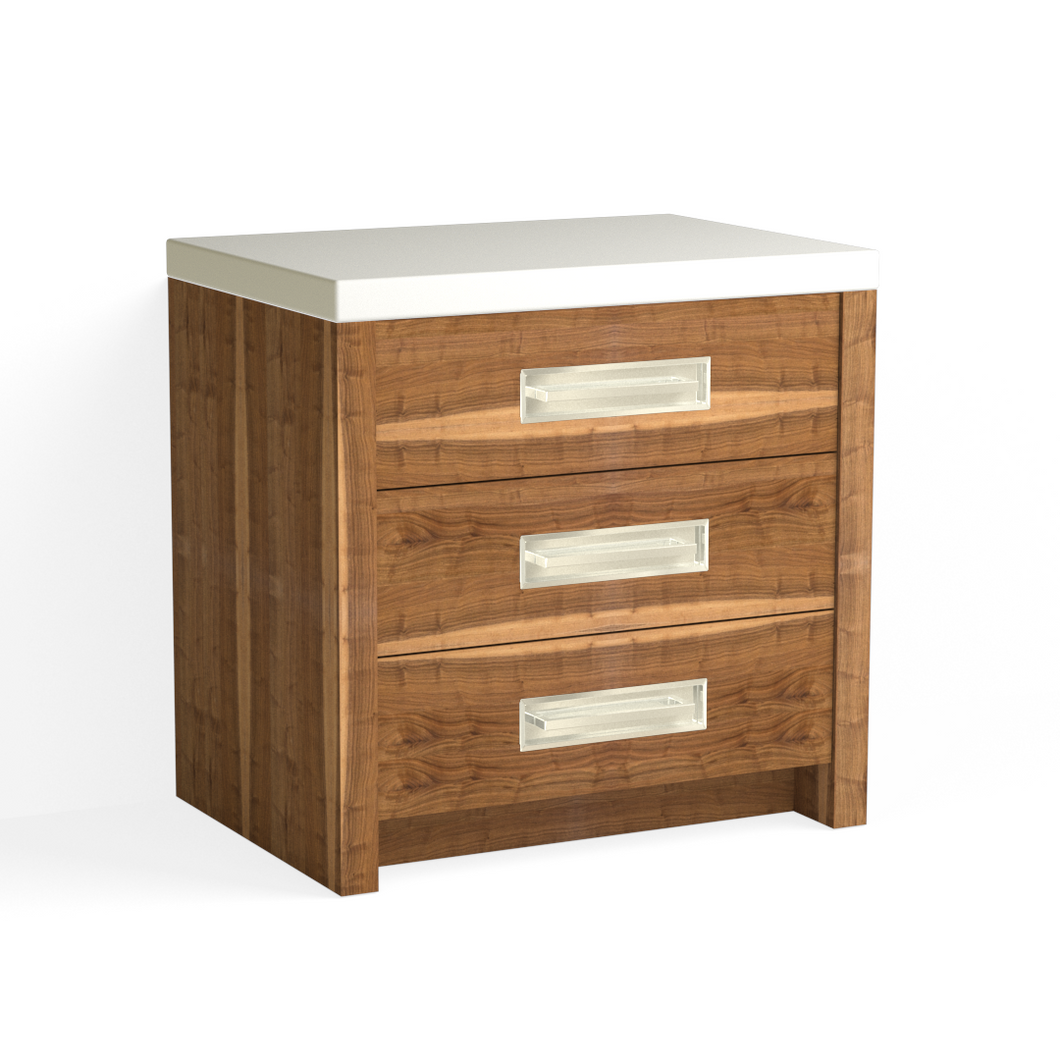 Fresco Closed Nightstand-Natural Walnut
