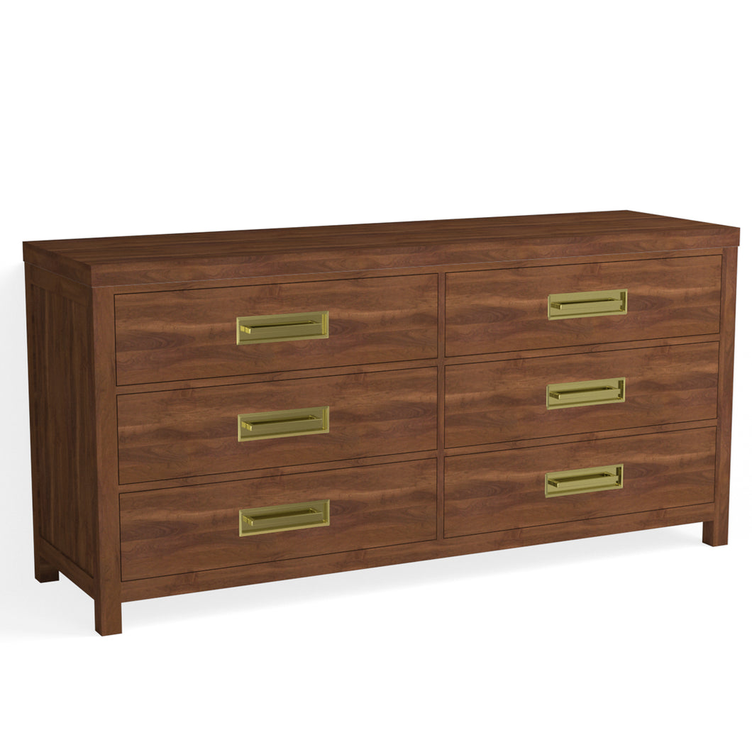 Barrett 6 Drawer Dresser-French Walnut