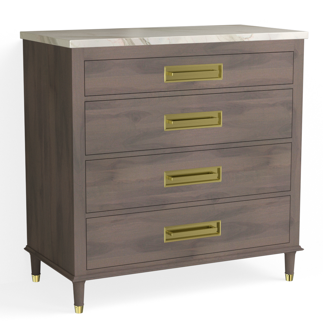 Hayden 4 Drawer Dresser-Granite Walnut