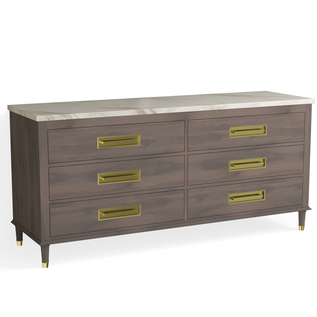 Hayden 6 Drawer Dresser-Granite Walnut