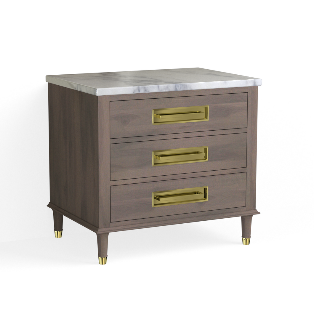 Hayden Closed Nightstand-Granite Walnut