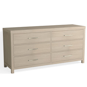 Barrett 6 Drawer Dresser- Cerused Oak