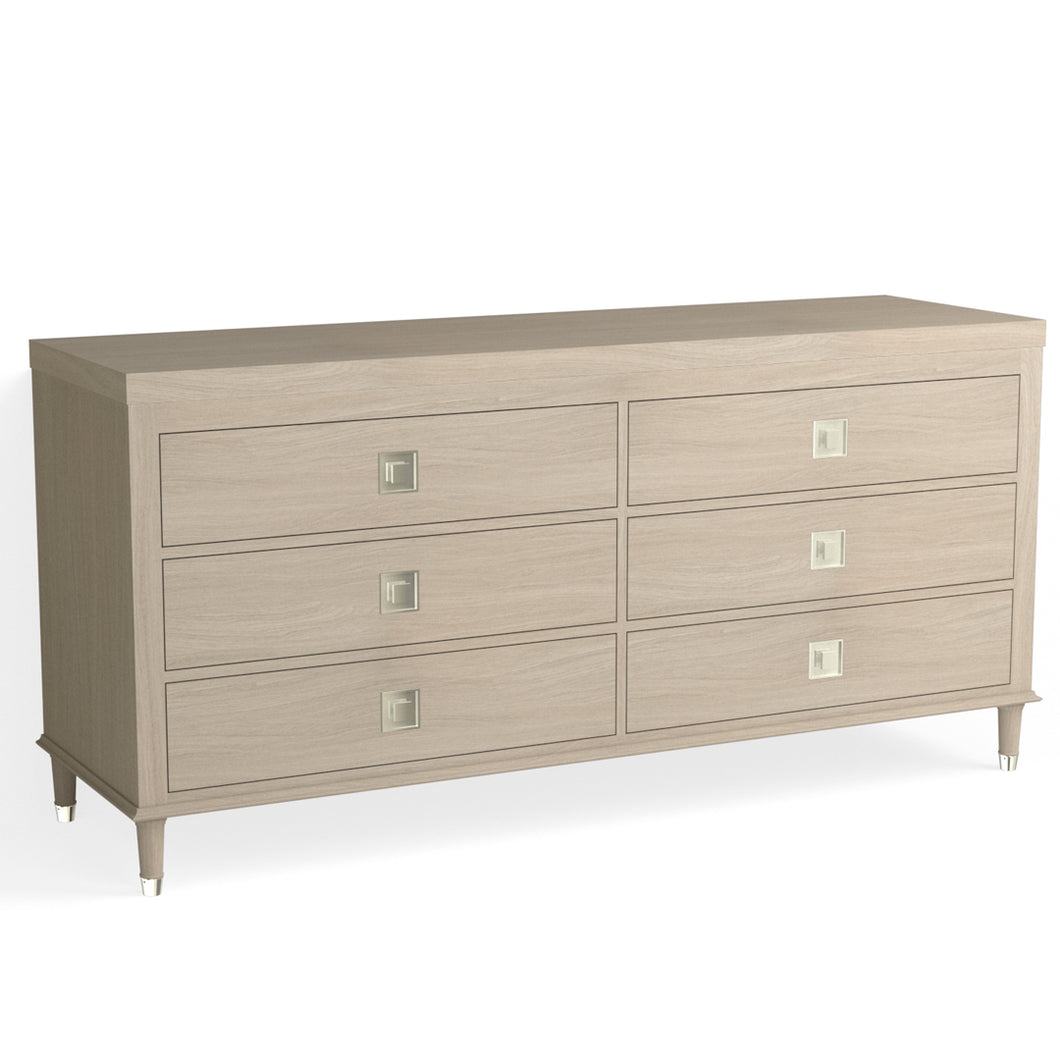 Hayden 6 Drawer Dresser- Cerused Oak