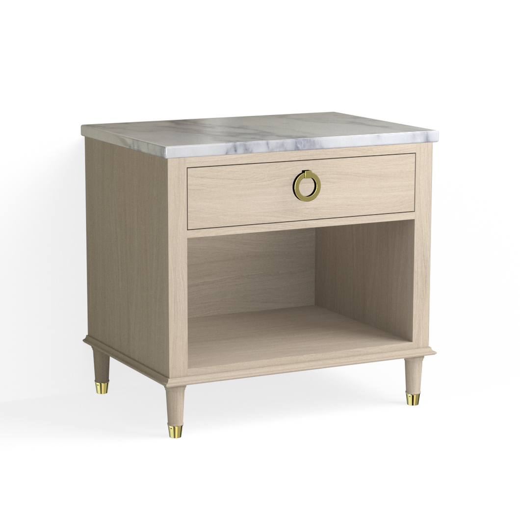 Hayden Open Nightstand-Cerused Oak