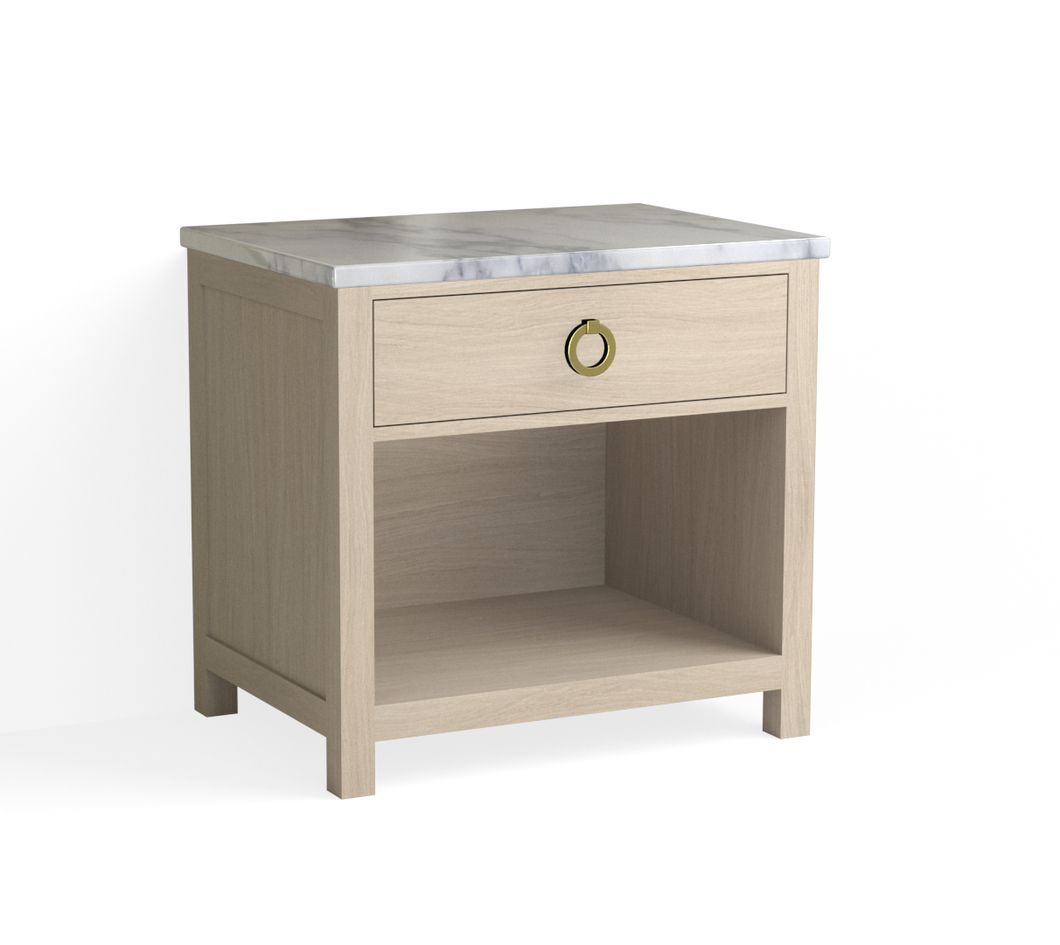 Barrett Open Nightstand-Cerused Oak