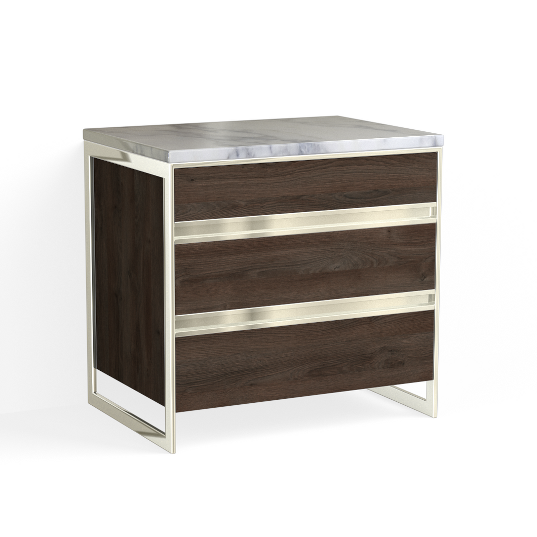 Avento Closed Nightstand-Polished Nickel and Ashlin