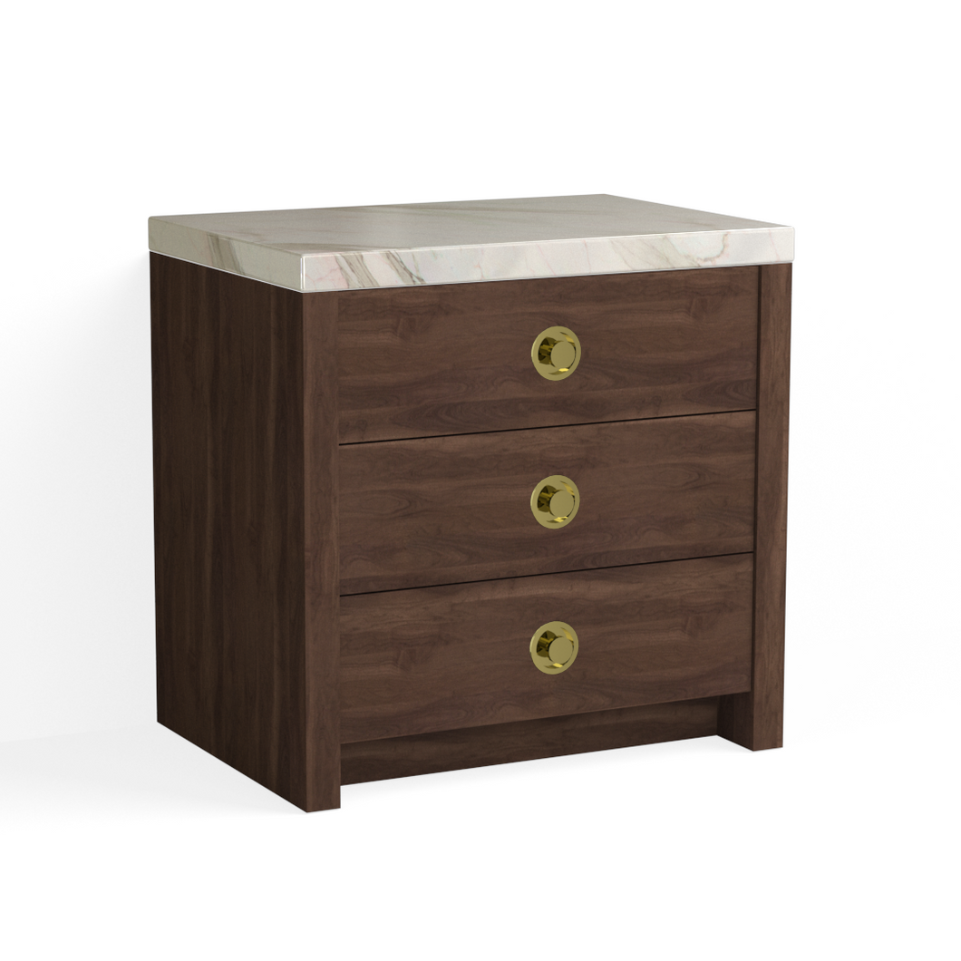 Fresco Closed Nightstand-English Walnut
