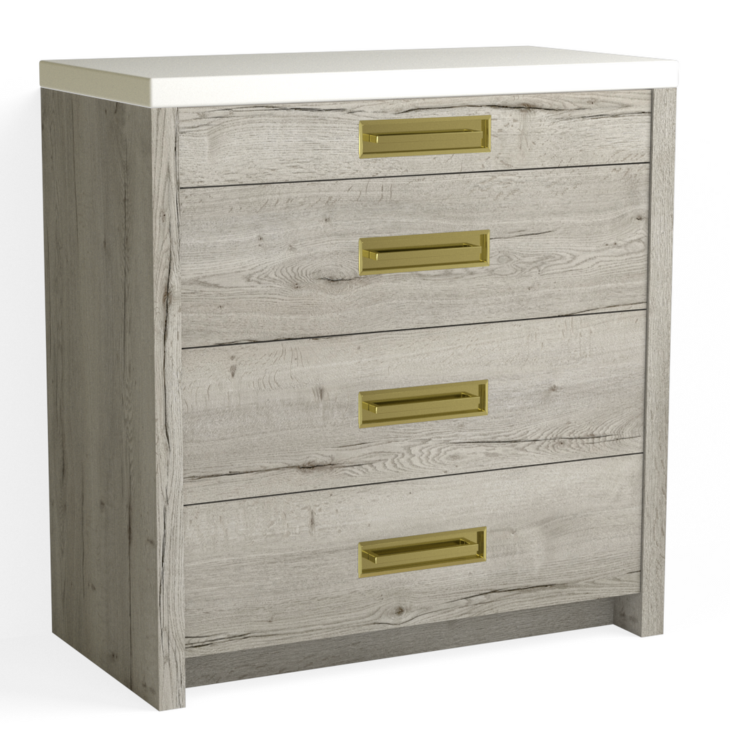 Fresco 4 Drawer Dresser-Truffle