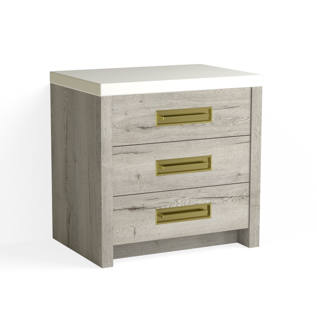 Fresco Closed Nightstand-Truffle