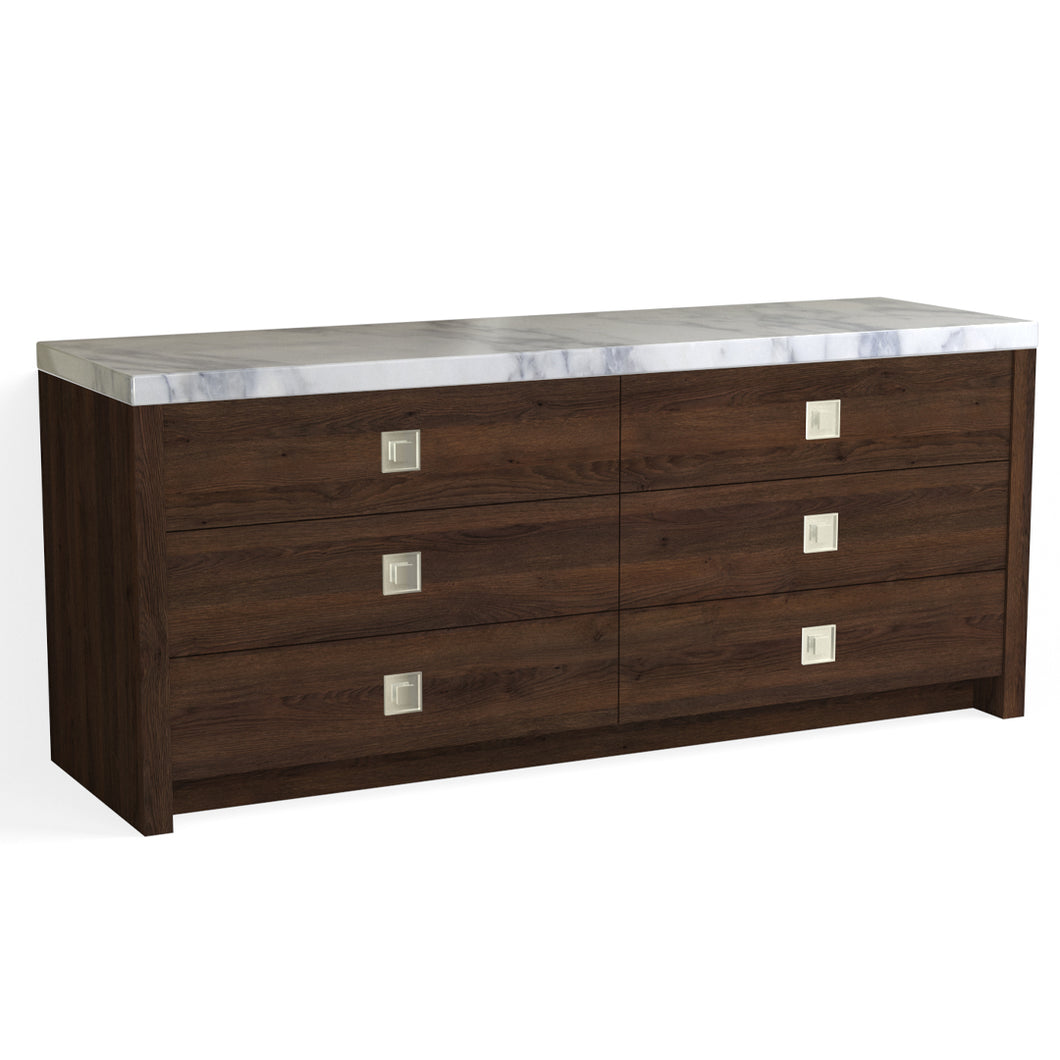 Fresco 6 Drawer Dresser-Russet