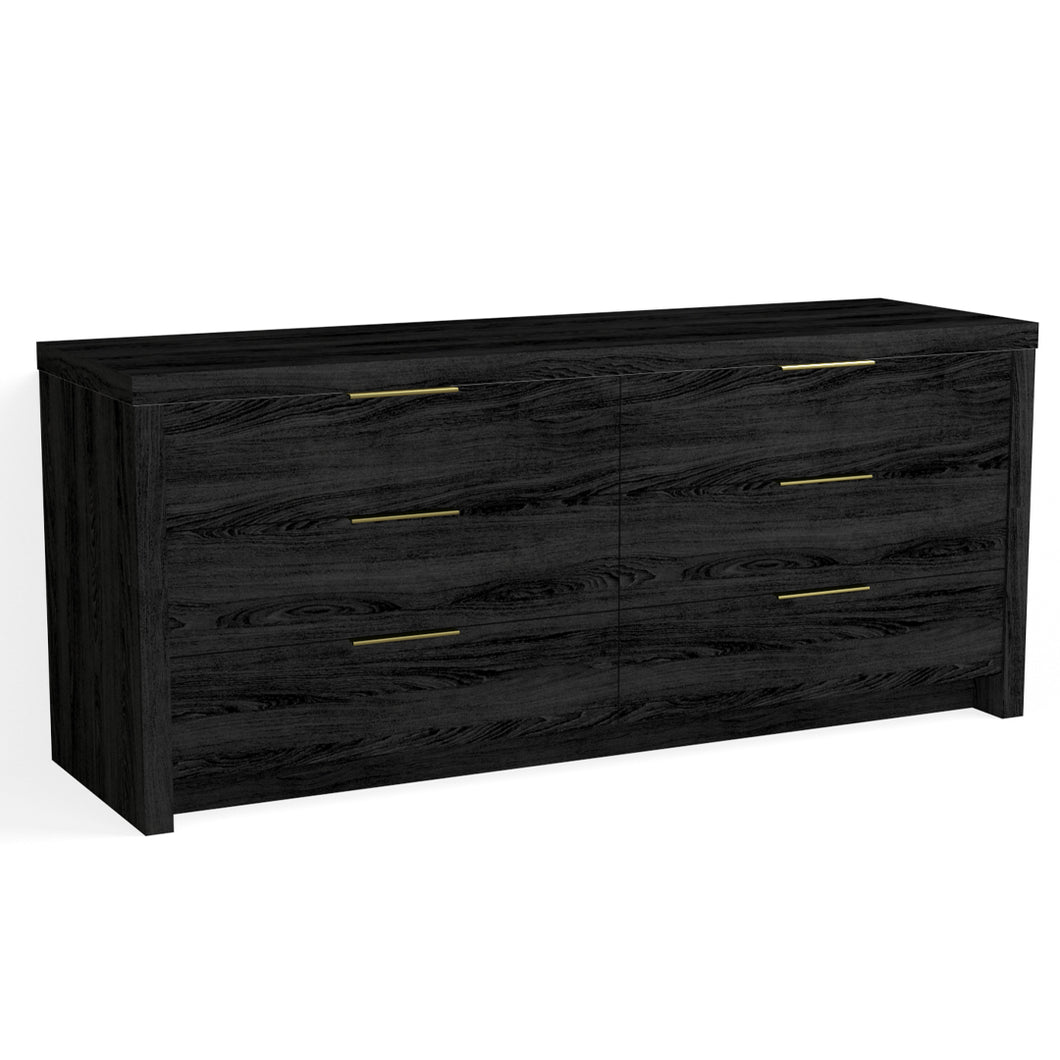 Fresco 6 Drawer Dresser-Charred