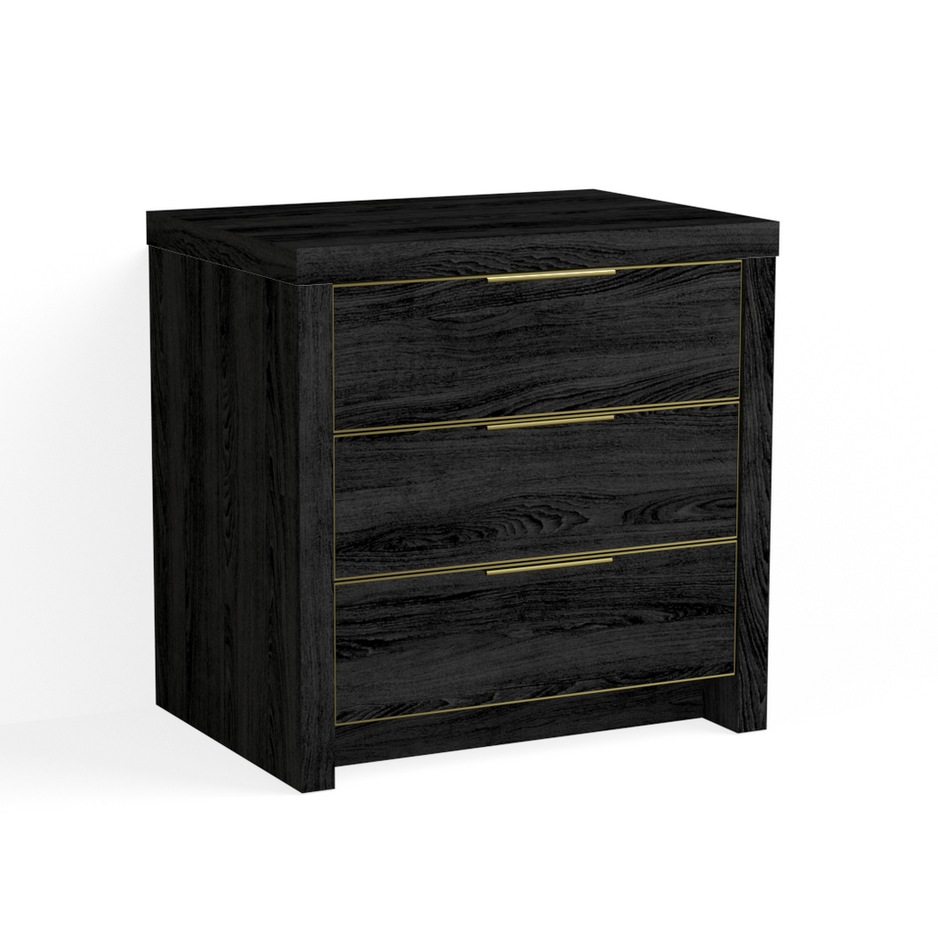 Fresco Closed Nightstand-Charred